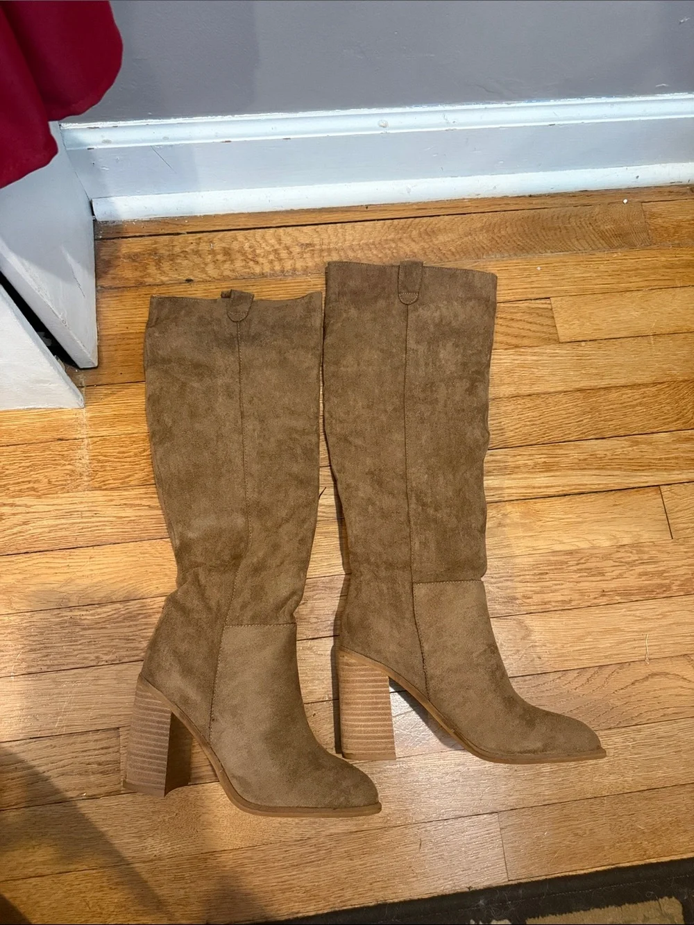 Womens Tall Suede Over-the-Knee Boot in Brown